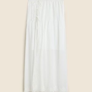 NWT J. Crew Embroidered side-tie skirt in cotton voile